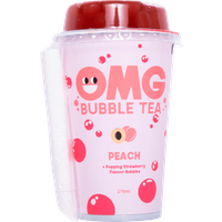 OMG Bubble Tea Peach + Popping Strawberry 0,27l