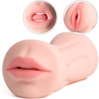 Ava - Realistic Mouth Clitoris Masturbation 2-in-1 Pocket Pussy 8.2inch