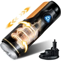 10 Hands-Free Electric Thrusting & Rotating Automatic Male Masturbator with Realistic Opening Suction Base