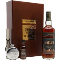 Benriach 40 Year Old + Hip Flask & Miniature Speyside Whisky Benriach 40 Year Old + Hip Flask & Miniature Speyside Whisky