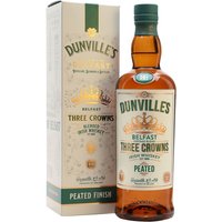 Dunville's Three Crowns Peated Whiskey Blended Irish Whiskey Dunville's Three Crowns Peated Whiskey Blended Irish Whiskey