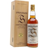 Springbank 25 Year Old / Sherry Cask / Millennium Series Campbeltown Whisky Springbank 25 Year Old / Sherry Cask / Millennium Series Campbeltown Whisky