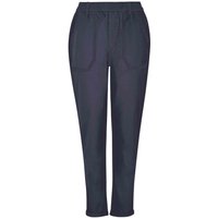 Weird Fish Malorri Organic Cotton Chino Trousers Navy Size 14 Weird Fish Malorri Organic Cotton Chino Trousers Navy Size 14