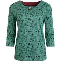 Weird Fish Nanaimo Eco Printed Jersey 3/4 Sleeve Top Jade Size 8 Weird Fish Nanaimo Eco Printed Jersey 3/4 Sleeve Top Jade Size 8
