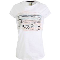 Weird Fish Beach Strolls Organic Cotton Front Print Graphic T-Shirt White Size 12 Weird Fish Beach Strolls Organic Cotton Front Print Graphic T-Shirt White Size 12