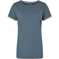 Weird Fish Teya Organic Cotton T-Shirt China Blue Size 18 Weird Fish Teya Organic Cotton T-Shirt China Blue Size 18