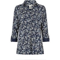 Weird Fish Ginny Organic Printed Jersey Shirt Ink Size 10 Weird Fish Ginny Organic Printed Jersey Shirt Ink Size 10