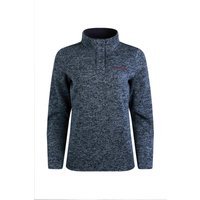 Weird Fish Safi Recycled Button Neck Fleece Navy Size 14 Weird Fish Safi Recycled Button Neck Fleece Navy Size 14