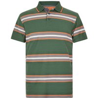 Weird Fish Dent Organic Cotton Stripe Polo Shirt Dusky Green Size L Weird Fish Dent Organic Cotton Stripe Polo Shirt Dusky Green Size L