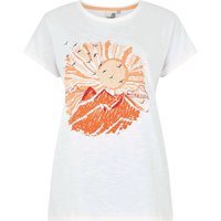 Weird Fish Sundown Organic Cotton Slub T-Shirt White Size 18 Weird Fish Sundown Organic Cotton Slub T-Shirt White Size 18