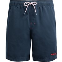 Weird Fish Banning Recycled Polyester Swim Shorts Navy Size 38 Weird Fish Banning Recycled Polyester Swim Shorts Navy Size 38