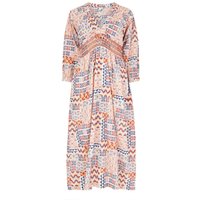 Weird Fish Kerina Organic Cotton Midi Dress Light Cream Size 18 Weird Fish Kerina Organic Cotton Midi Dress Light Cream Size 18