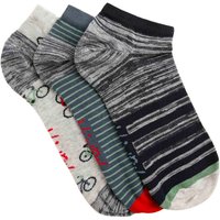 Weird Fish Rolph Trainer Socks 3 Pack Grey Marl Size 7-11 Weird Fish Rolph Trainer Socks 3 Pack Grey Marl Size 7-11