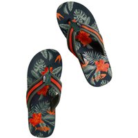 Weird Fish Derwent Printed Flip Flops Navy Size 8 Weird Fish Derwent Printed Flip Flops Navy Size 8