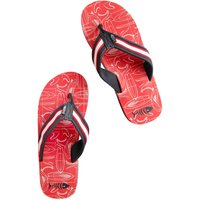 Weird Fish Derwent Printed Flip Flops Radical Red Size 9 Weird Fish Derwent Printed Flip Flops Radical Red Size 9