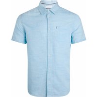 Weird Fish Washton Linen Rich Short Sleeve Shirt Vivid Blue Size 2XL Weird Fish Washton Linen Rich Short Sleeve Shirt Vivid Blue Size 2XL