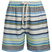 Weird Fish Chichi Organic Cotton Stripe Shorts Blue Surf Size 16 Weird Fish Chichi Organic Cotton Stripe Shorts Blue Surf Size 16