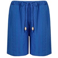 Weird Fish Mima Broderie Stretch Travel Shorts Cobalt Blue Size 16 Weird Fish Mima Broderie Stretch Travel Shorts Cobalt Blue Size 16