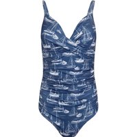 Weird Fish Penelope Eco Printed Swimsuit Ensign Blue Size 22 Weird Fish Penelope Eco Printed Swimsuit Ensign Blue Size 22