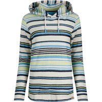 Weird Fish Serrin Organic Cotton Stripe Hoodie Blue Surf Size 16 Weird Fish Serrin Organic Cotton Stripe Hoodie Blue Surf Size 16
