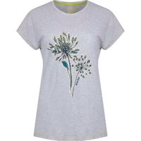 Weird Fish Seedheads Front Print T-Shirt Pearl Grey Marl Size 18 Weird Fish Seedheads Front Print T-Shirt Pearl Grey Marl Size 18