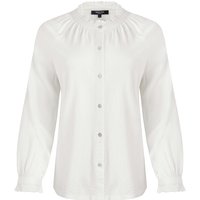 Weird Fish Donna Frilly Edge Cotton Dobby Shirt White Size 20 Weird Fish Donna Frilly Edge Cotton Dobby Shirt White Size 20