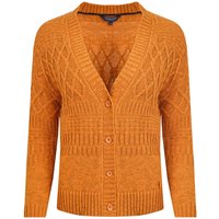 Weird Fish Amiens Mixed Stitch Cardigan Nut Size 8 Weird Fish Amiens Mixed Stitch Cardigan Nut Size 8