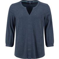 Weird Fish Mabel Broidery 3/4 Sleeve Top Navy Size 18 Weird Fish Mabel Broidery 3/4 Sleeve Top Navy Size 18