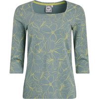 Weird Fish Wyman Organic Cotton Printed Square Neck T-Shirt Mineral Blue Size 16 Weird Fish Wyman Organic Cotton Printed Square Neck T-Shirt Mineral Blue Size 16