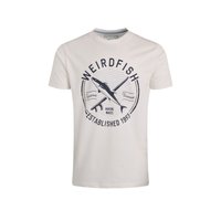 Weird Fish Hudson Organic Cotton Front Print Branded T-Shirt White Size S Weird Fish Hudson Organic Cotton Front Print Branded T-Shirt White Size S