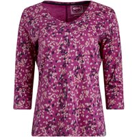 Weird Fish Laveda Organic Cotton Printed Slub Jersey T-Shirt Dark Raspberry Size 12 Weird Fish Laveda Organic Cotton Printed Slub Jersey T-Shirt Dark Raspberry Size 12