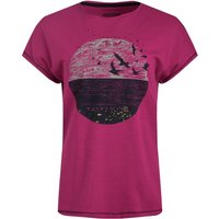 Weird Fish Volant Organic Cotton Front Print T-Shirt Dark Raspberry Size 14 Weird Fish Volant Organic Cotton Front Print T-Shirt Dark Raspberry Size 14