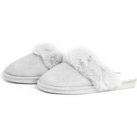 Weird Fish Willow Mule Fluffy Slippers Pearl Grey Size S Weird Fish Willow Mule Fluffy Slippers Pearl Grey Size S