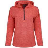 Weird Fish Alisa Eco 1/4 Zip Snow Marl Fleece Hoodie Tango Red Size 12 Weird Fish Alisa Eco 1/4 Zip Snow Marl Fleece Hoodie Tango Red Size 12