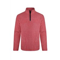 Weird Fish Laramie Eco 1/4 Zip Snow Marl Fleece Tango Red Size XL Weird Fish Laramie Eco 1/4 Zip Snow Marl Fleece Tango Red Size XL