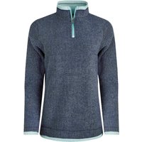 Weird Fish Beye 1/4 Zip Grid Fleece Rich Navy Size 14 Weird Fish Beye 1/4 Zip Grid Fleece Rich Navy Size 14