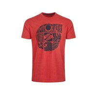 Weird Fish Summer Sector Front Print Eco Graphic T-Shirt Retro Red Size L Weird Fish Summer Sector Front Print Eco Graphic T-Shirt Retro Red Size L