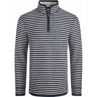 Weird Fish Shorling 1/4 Zip Striped Macaroni Sweatshirt Ecru Size 4XL Weird Fish Shorling 1/4 Zip Striped Macaroni Sweatshirt Ecru Size 4XL