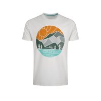 Weird Fish Foothills Organic Cotton Front Print T-Shirt Dusty White Size 3XL Weird Fish Foothills Organic Cotton Front Print T-Shirt Dusty White Size 3XL