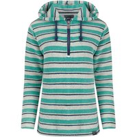 Weird Fish Ally Eco 1/4 Zip Stripe Kierra Knit Hoodie Aqua Marine Size 22 Weird Fish Ally Eco 1/4 Zip Stripe Kierra Knit Hoodie Aqua Marine Size 22