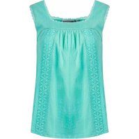 Weird Fish Chelle Organic Cotton Jersey Square Neck Vest Aqua Marine Size 12 Weird Fish Chelle Organic Cotton Jersey Square Neck Vest Aqua Marine Size 12