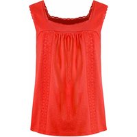 Weird Fish Chelle Organic Cotton Jersey Square Neck Vest Tango Red Size 10 Weird Fish Chelle Organic Cotton Jersey Square Neck Vest Tango Red Size 10