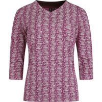 Weird Fish Nanaimo 3/4 Sleeve Printed Top Dark Raspberry Size 12 Weird Fish Nanaimo 3/4 Sleeve Printed Top Dark Raspberry Size 12