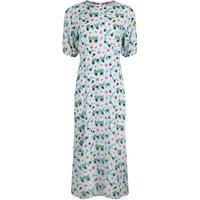 Weird Fish Everly LivaEco™ Printed Viscose Dress Washed Blue Size 10 Weird Fish Everly LivaEco™ Printed Viscose Dress Washed Blue Size 10