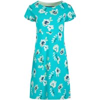 Weird Fish Tallahassee Printed Jersey Dress Blue Shine Size 12 Weird Fish Tallahassee Printed Jersey Dress Blue Shine Size 12