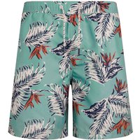 Weird Fish Belukha Printed Swim Shorts Mineral Blue Size 38 Weird Fish Belukha Printed Swim Shorts Mineral Blue Size 38