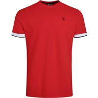 Weird Fish Danville Organic Cotton Pique T-Shirt Retro Red Size XL Weird Fish Danville Organic Cotton Pique T-Shirt Retro Red Size XL