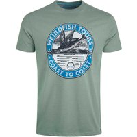 Weird Fish Coasting Eco Front Print Graphic T-Shirt Dusty Teal Size 3XL Weird Fish Coasting Eco Front Print Graphic T-Shirt Dusty Teal Size 3XL