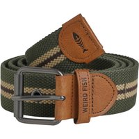 Weird Fish Austin Woven Belt Dark Olive Size S/M Weird Fish Austin Woven Belt Dark Olive Size S/M