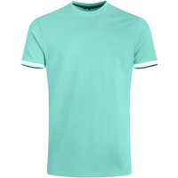 Weird Fish Danville Organic Cotton Pique T-Shirt Aqua Marine Size S Weird Fish Danville Organic Cotton Pique T-Shirt Aqua Marine Size S